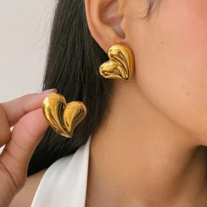 Argolla corazón chunky