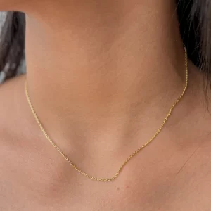 Cadena eslabón 40cm 18K
