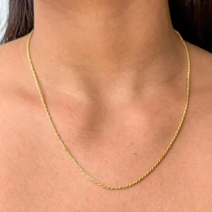 Cadena tejido lazo 18k