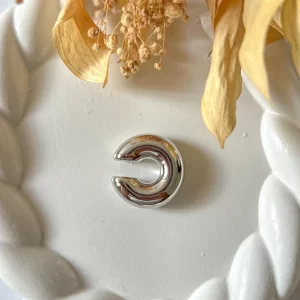 Earcuff chunky plateado