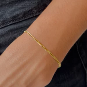 Pulsera cubana 20cm 18K