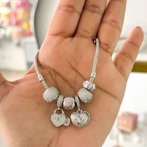 Pulsera Charms plateada