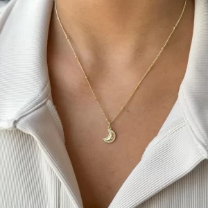 Cadena luna zircón